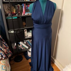 Lulus Always Stunning Convertible Navy Blue Maxi Dress